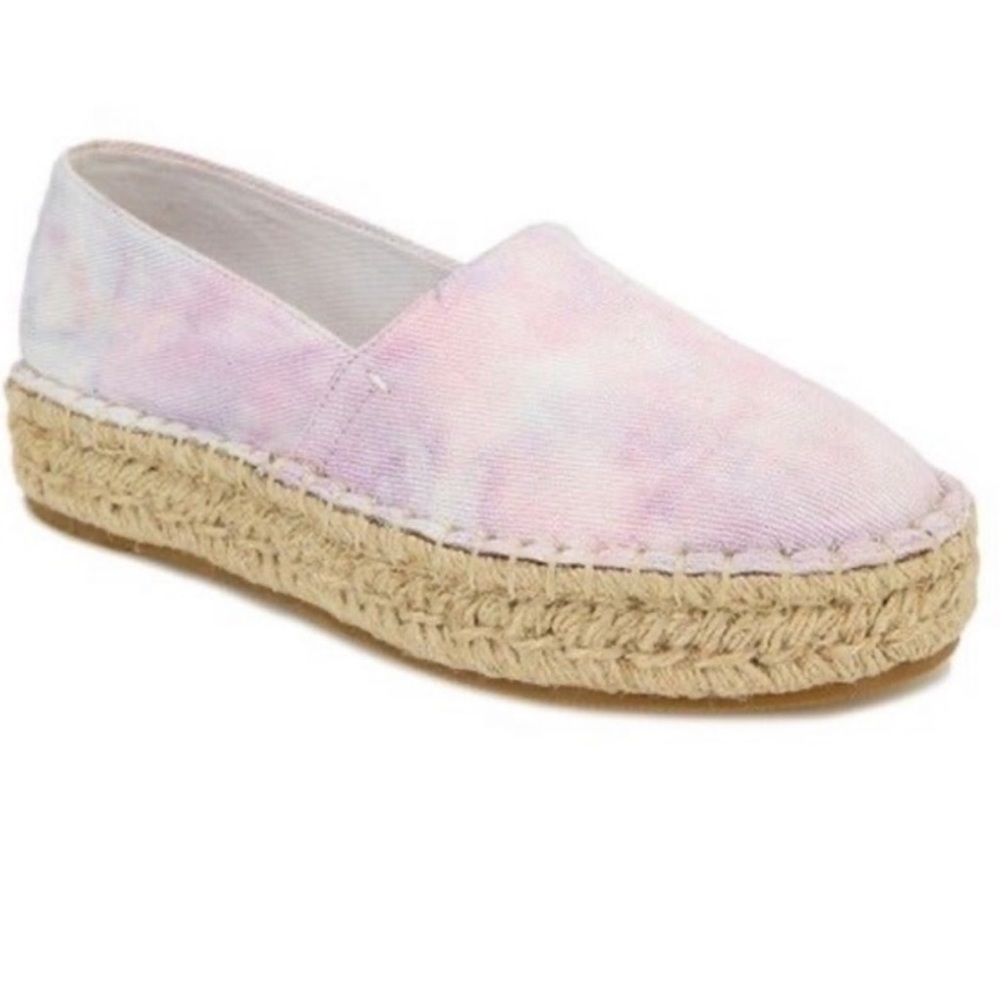 New Splendid Laney New Tie Dye Pastel Canvas Slip-On Espadrilles Size 6.5